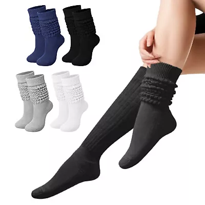 Slouch Socks Women Thigh High Boot Socks Soft Knee Scrunch Socks Women Men • $7.98