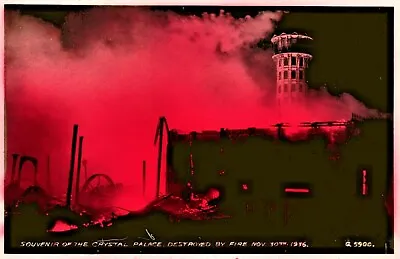£6.95 • Buy Croydon Postcard 1936 Real Photograph Surrey Crystal Palace Great Fire Disaster