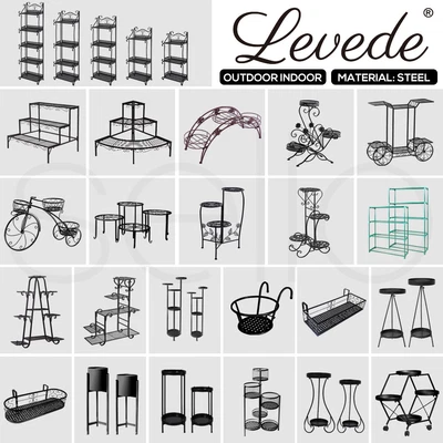 $69.99 • Buy Levede Plant Stand Outdoor Indoor Metal Flower Pots Rack Corner Planter Shelf