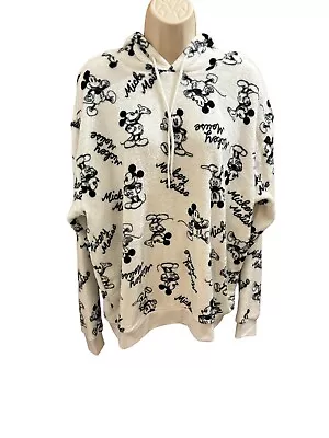 Disney Unisex Mickey Mouse Graphic Print Fleece Hoodies Pullover Sweater Size XL • $25