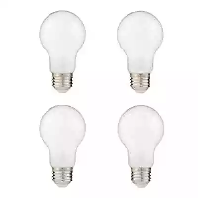 EcoSmart 4-Pack 100-Watt Eq A19 Frosted Glass Dimmable E26 LED Bulbs 3500K • $14.49