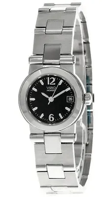 MOVADO Vizio Quartz S-Steel Black Dial Date Women's Watch 84.36.1831 • $334.60