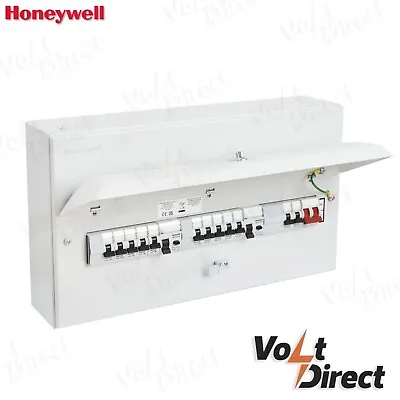 MK Honeywell 21 Way Populated White Metal Consumer Unit 12 Mcbs Type A RCD 100A • £55