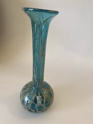 Mdina Glass Vase Signed Original Label Designed By Richard Harris. • £15