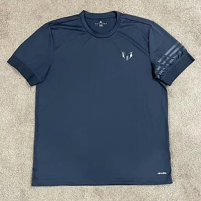 Adidas Messi Climalite Training Jersey Shirt - Charcoal Gray - Mens Size Large • $20