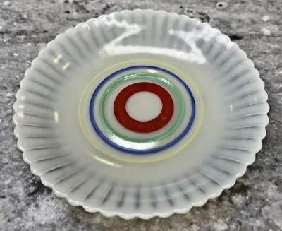 MacBeth Evans Petalware Cremax Primary Color Bands Stripe 6  Saucer Dish • $40