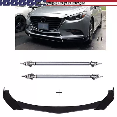 For Mazda CX-5 CX-4 CX-3 Front Bumper Spoiler Lip Splitter Body Kit Glossy Black • $39.99