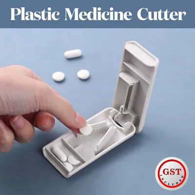 $6.89 • Buy Pill Cutter Box Medicine Box Tablet Pill Splitter Grinder Crusher Storage Case