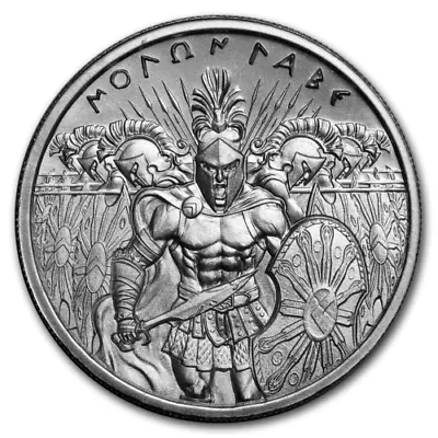 Molon Labe Type II #2 Intaglio Mint 1 Oz .999 Fine Silver Coin BU Round IN STOCK • $41.95