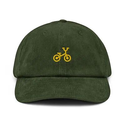 BIKE Corduroy Hat Cap Embroidered Cyclist Biker Bicyclist Mountain Cross Country • $24.97