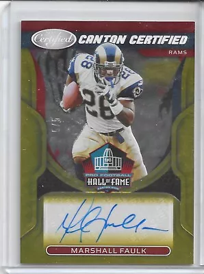 Marshall Faulk 2022 Panini Certified SP Gold Canton HOF Auto Autograph #5/5 Rams • $139.99