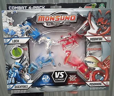 Monsuno Combat 4-Pack Figures Lock Moonfire Quickforce Poisonwing Misb Rare • $49.99