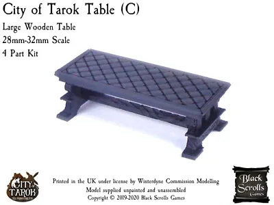 City Of Tarok Table (C) - Large Wooden Suits 28mm Warhammer Kings Of War Etc • £3.99