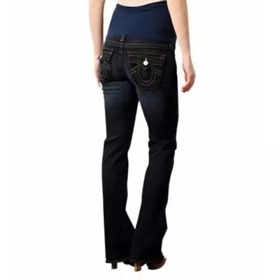 True RELIGION TWISTED SEAM MATERNITY JEANS A Pea In The Pod Collection Size 31 • $110