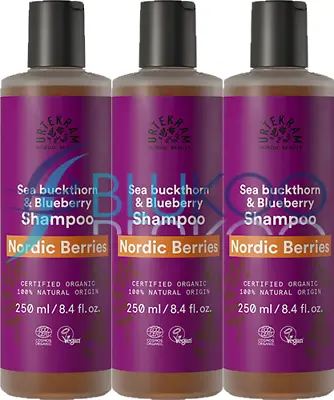 Urtekram Organic Nordic Berries Shampoo Normal Hair - 250ml (Pack Of 3) • £20.12