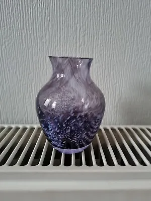 Caithness Small Glass Vase Purple Mottled • £5