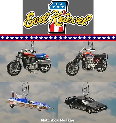 Evel Knievel Harley XR750 Triumph T120 Motorcycle X2 Skycycle Christmas Ornament • $21.99