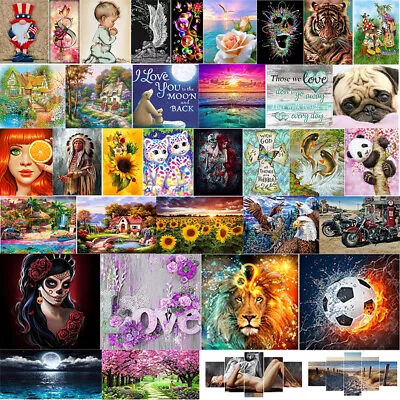$10.24 • Buy DIY 5D Full Drill Diamond Painting Kit Diamond Dot Embroidery Crafts Wall Decor