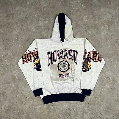 Vintage Howard University Hoodie Bison Spellout Sweatshirt AOP Active Image 90s • £224.99