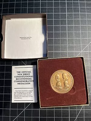 Medallic Art Company Signers Of New Jersey Constitution Medal 1987 Box + CoA • $1
