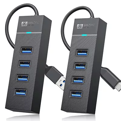 $11.39 • Buy USBA/C USB 3.0 Hub 4 Port Splitter Adapter Super Speed For PC Mac Laptop Desktop