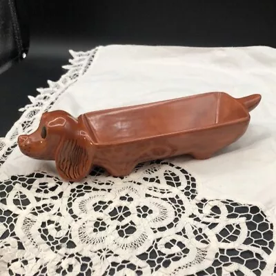 Vintage Ceramic Dash Hound Dog Cracker Holder • $17.49