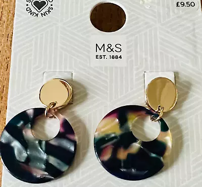 BN Marks & Spencer Earrings Resin Design Of Differing Colours Per Set RRP £9.50 • £6.50