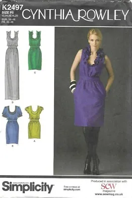 Simplicity Sewing Pattern 2497 Cynthia Rowley Dress Long Maxi Size 12-20 NEW • £5.95