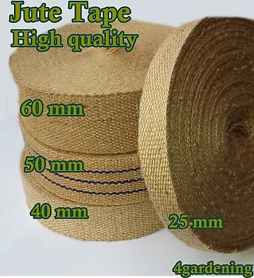 £9.85 • Buy Jute Tape 100% Natural Webbing Strapping  Strap Wedding Decoration Canvas