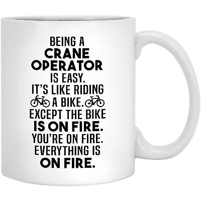 Crane Operator Mug Coffee Cup Funny Gifts For Women Men Her Him Tower Q-35O • $19.97