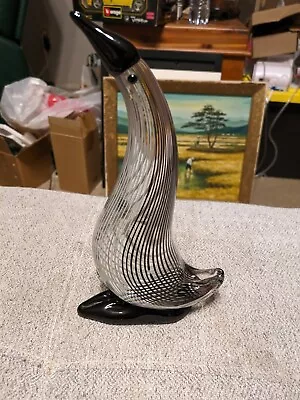 Dino Martens Vintage Fratelli Toso Murano Art Glass Penguin  10.5 In • $110