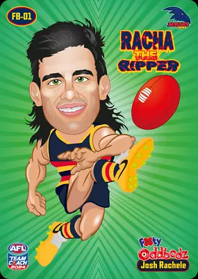 2024 Teamcoach Footy Oddbodz Adelaide Crows Josh Rachele Fb 01 Card Afl • $1