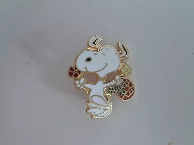 Vintage Aviva Snoopy Happy Dance With Flowers Lapel Pin  • $9.95