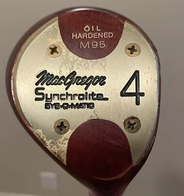 MacGregor Synchrolite Eye-O-Matic M95 4 Driver 42.5” RH Steel Shaft *Light Rust • $29.91