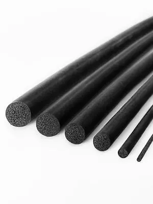 £1.85 • Buy Sponge Cord Black Foam Rubber Gasket Trim Seal 2mm 3mm 4mm 5mm 6mm 8mm 10mm 12mm