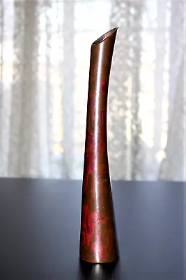 £112.09 • Buy Vintage 1982 Japanese Modernist Ikebana Murashido Bronze Vase Signed Rare Shape