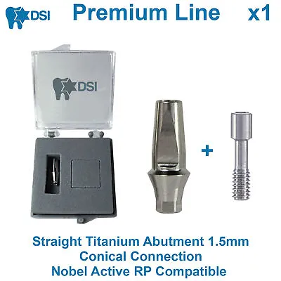 $24.99 • Buy Dental Straight Anatomic Abutment Conical Nobel Active RP 2.5