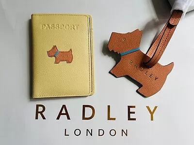 Brand New Radley Passport Cover & Luggage Tag - Yellow • £55