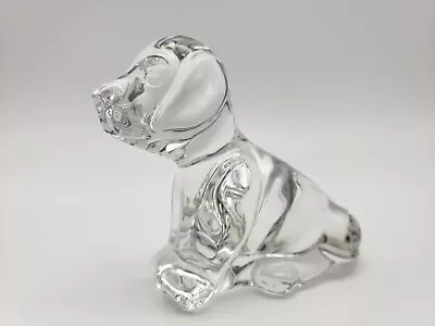 Villeroy And Boch Crystal Dog Figurine 3in Tall Excellent Condition • $18