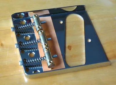 £11 • Buy Telecaster  Ashtray  Style Guitar Bridge. Chrome Finish With Brass Saddles
