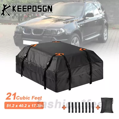 21cu Ft SUV Car Roof Top Cargo Carrier Bag Luggage 600D PVC Waterproof For X3 X5 • $59.99