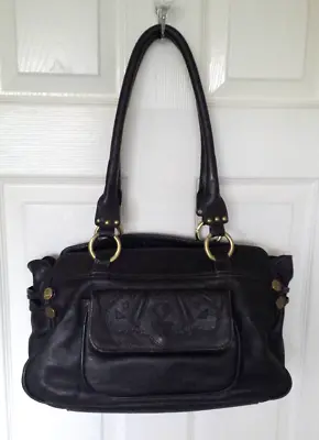 Brown Leather Handbag/shoulder Bag BUTTERFLY By MATTHEW WILLIAMSON DEBENHAMS • £9.99