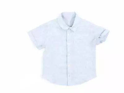 Matalan Baby Blue Polyester Basic Button-Up Size 18-24 Months Collared • £3