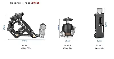 【USA Seller】leofoto MC-30 +MBH-19+PC-90 II Phone Outdoor Multipurpose Clamp Kit • $80