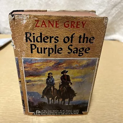 Riders Of The Purple Sage By Zane Grey - By Grosset & Dunlap (1940) - Very Good • $13