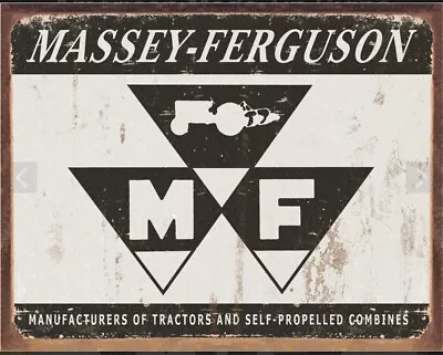 Massey Ferguson Tractor Logo Metal Sign 12.5”x16”  BUY MORE & SAVE UP TO 15% • $11.47