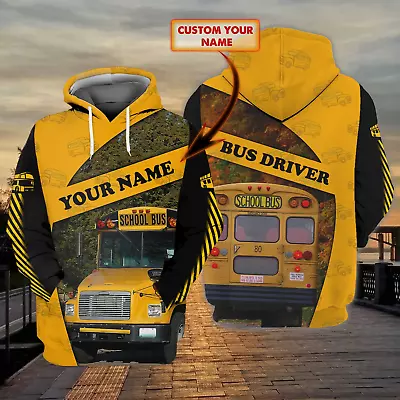 Bus Driver - Personalized Name 3D Hoodie Gift For Bus Driver BN3 • $38.99