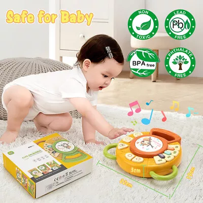 Musical Toy Light Sound Educational Developmental Piano Tambourine Baby Gift New • £17.76