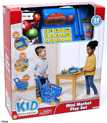 Supermarket Mini Market Playset - 39-Piece Interactive Colorful Toy Set • $19.97