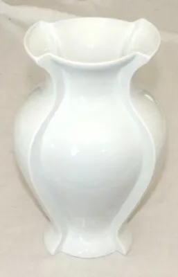Mikasa Roma 10 Inch White Vase - Made In Germany - Excellent • $15